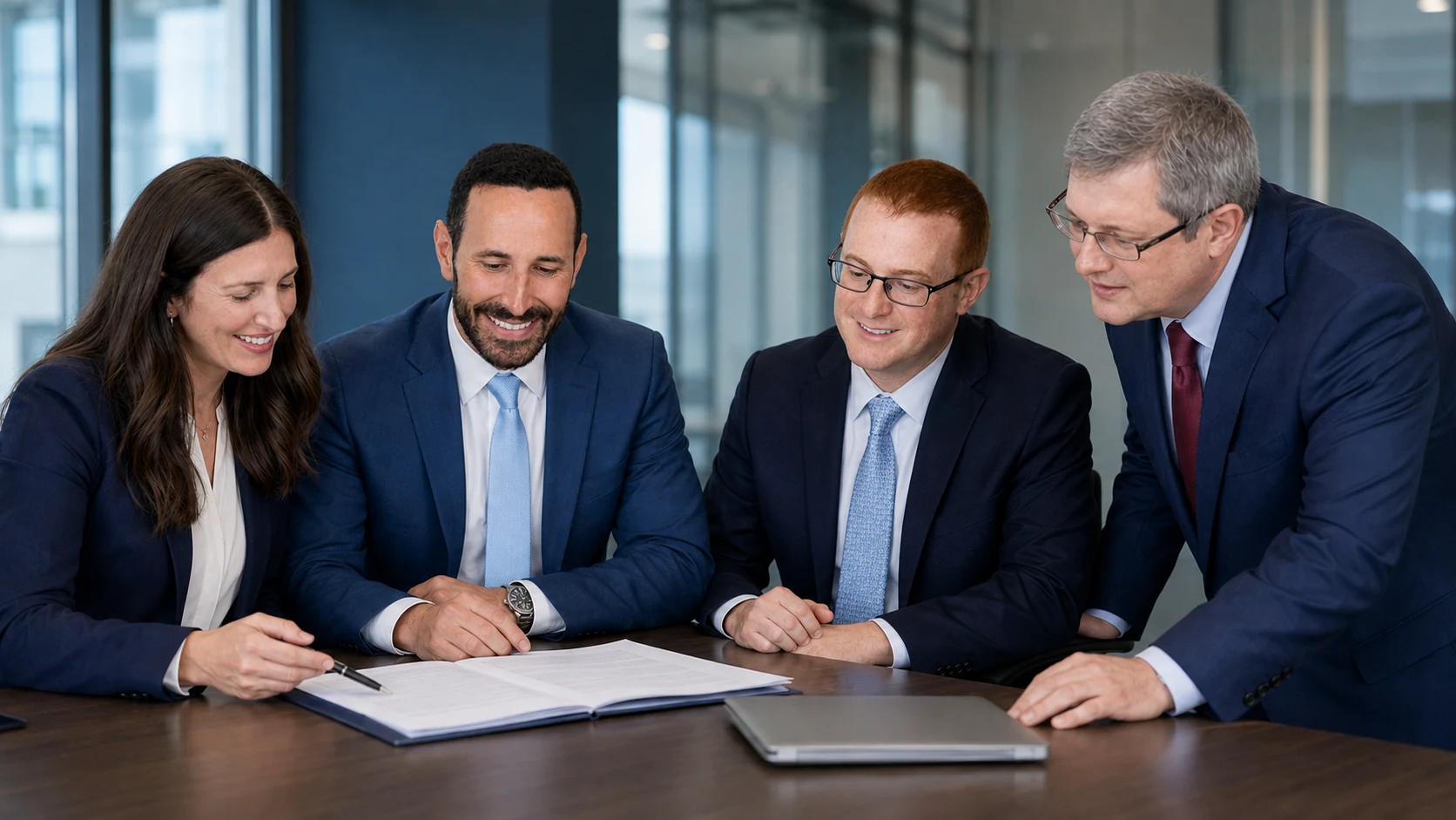 SRG Advisors partners reviewing a client matter together